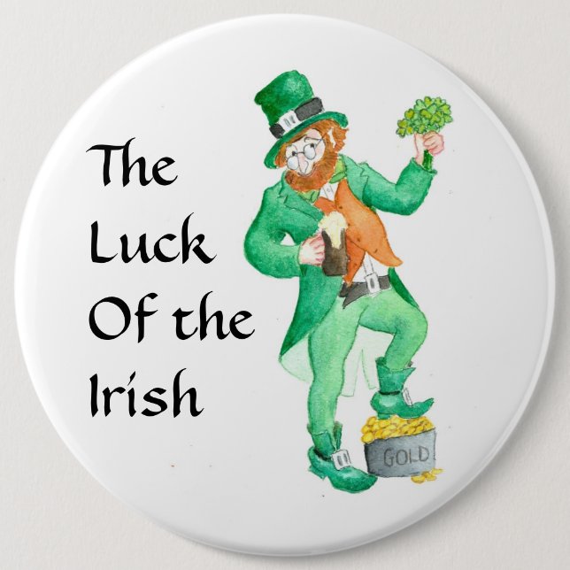 Large 'Luck of the Irish' Button (Front)