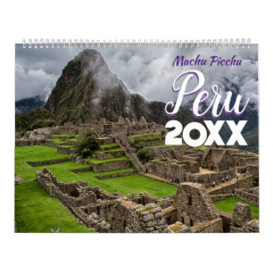 Large Machu Picchu Peru Scenic Wall Calendar