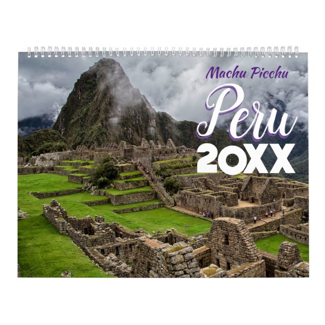 Large Machu Picchu Peru Scenic Wall Calendar 2027 (Cover)