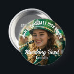 Large Marching Band Photo High School Brag 7.5 Cm Round Badge<br><div class="desc">This cool customised high school marching band photo brag button in large features white typography of your team and player name. Personalise with the band name or mascot across the player photograph.</div>