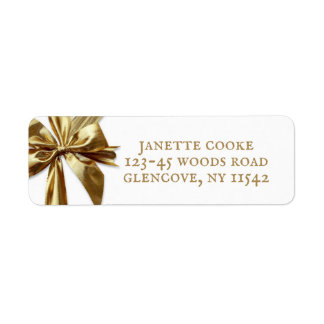 Large Metallic Gold Bow Vintage Old Style Font
