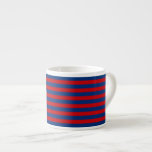 Large Modern Vibrant Horizontal Stripes Decor Espresso Cup<br><div class="desc">A modern vibrant red and blue horizontal stripes print background for a fine custom gift.  
 
A great gift idea!

 
Use the "Ask this Designer" link to contact us with your special design requests or for some assistance with any of your customisation needs.</div>