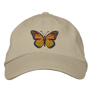 Large Monarch Butterfly Embroidery Embroidered Hat