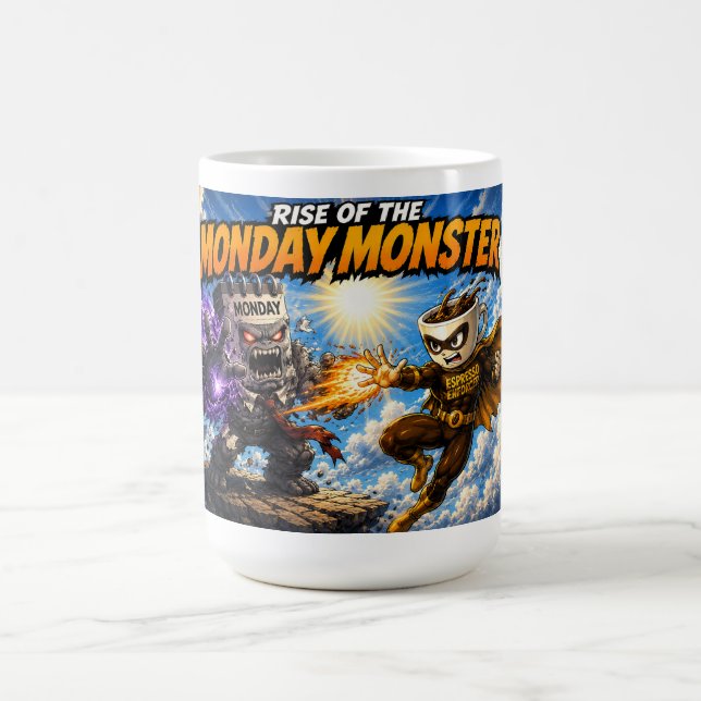 Large Monday Monster – Espresso Enforcer Coffee Mug (Center)