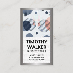 Large Monogram   Abstract Modern Geometric Business Card