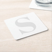 Large Monogram Any Initial Neutral Light Grey