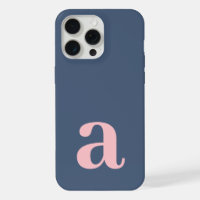 Large Monogram Letter Blue & Pink Minimalist
