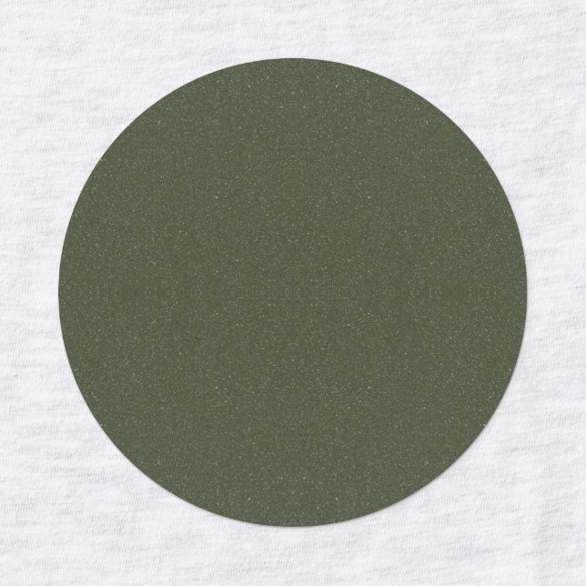 Large Moss Green Textured Round Stickers – Custom (Design 1)