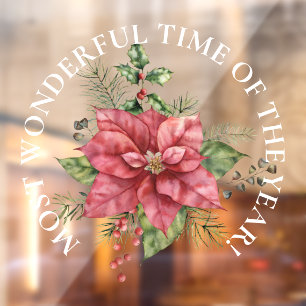 LARGE-Most Wonderful Time, Christmas Pointsettia
