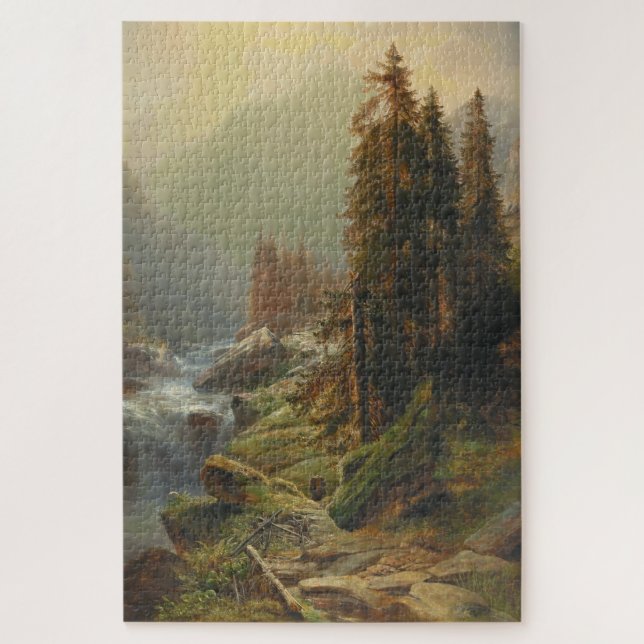 Large Mountain Landscape – Albert Zimmermann Jigsaw Puzzle (Vertical)