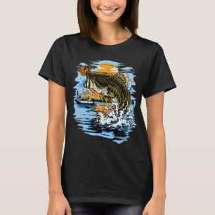 Large Mouth Bass Jumping After Lure T-Shirt