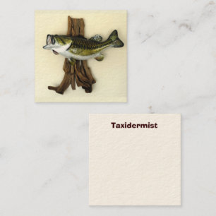 large mouth bass mounted business card