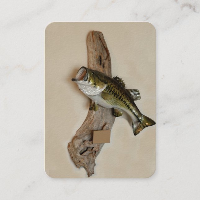 large mouth bass mounted business card (Front)