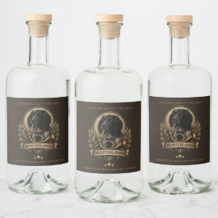 Large Munsterlander (logo) Liquor Bottle Label