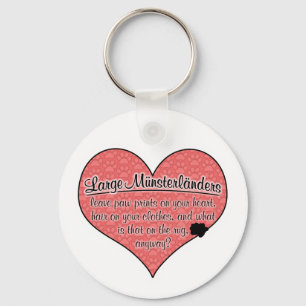 Large Munsterlander Paw Prints Dog Humour Key Ring