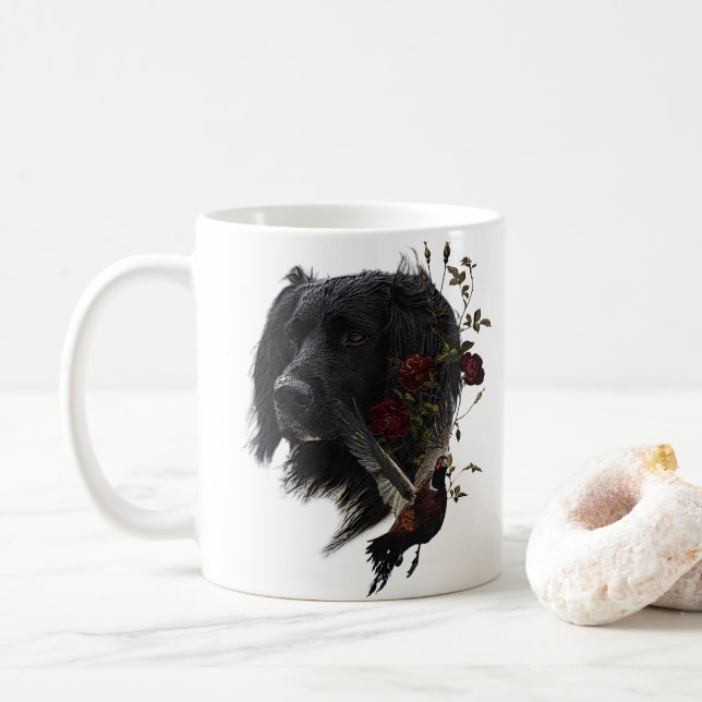 Large Munsterlander with pheasant    Coffee Mug (With Donut)