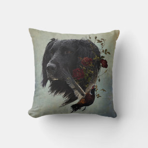 Large Munsterlander with pheasant Cushion