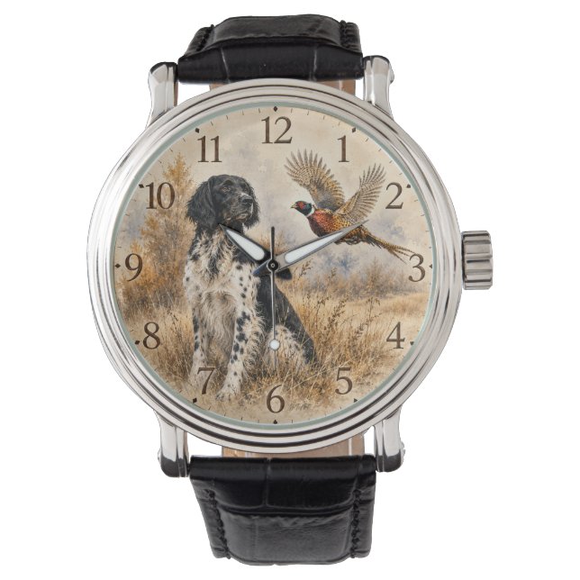 Large Münsterländer with  Pheasant Watch (Front)