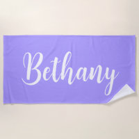 Large Name in White on Lavender