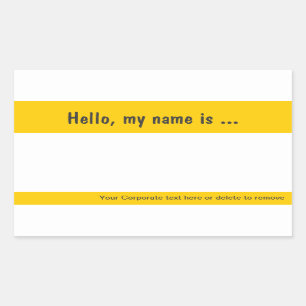 Large Name Tag / Badge Sticker for Corporate Event