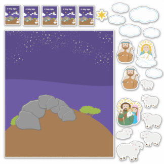 Large Nativity Scene Stickers