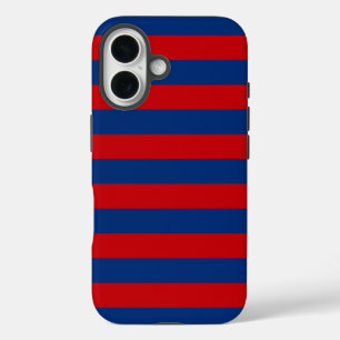 Large Nautical Theme Horizontal Stripes iPhone 16 Case
