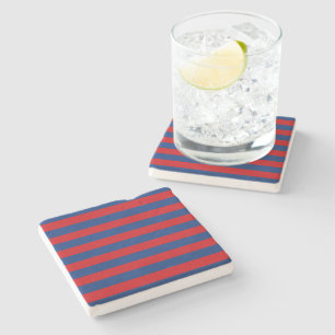 Large Nautical Theme Horizontal Stripes Stone Coaster