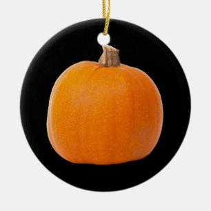 Large Orange Fall Harvest Pumpkin Ceramic Tree Decoration