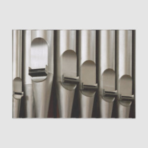 Large organ pipes tissue paper