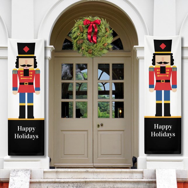 Large Outdoor Nutcracker Christmas Banner (Nutcracker Christmas Outdoor Banner Decoration)