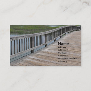 large outdoor wooden dock or pier business card