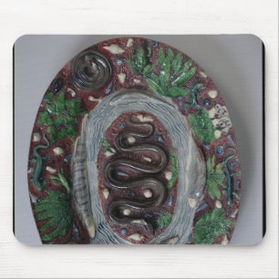 Large oval dish moulded in relief mouse pad