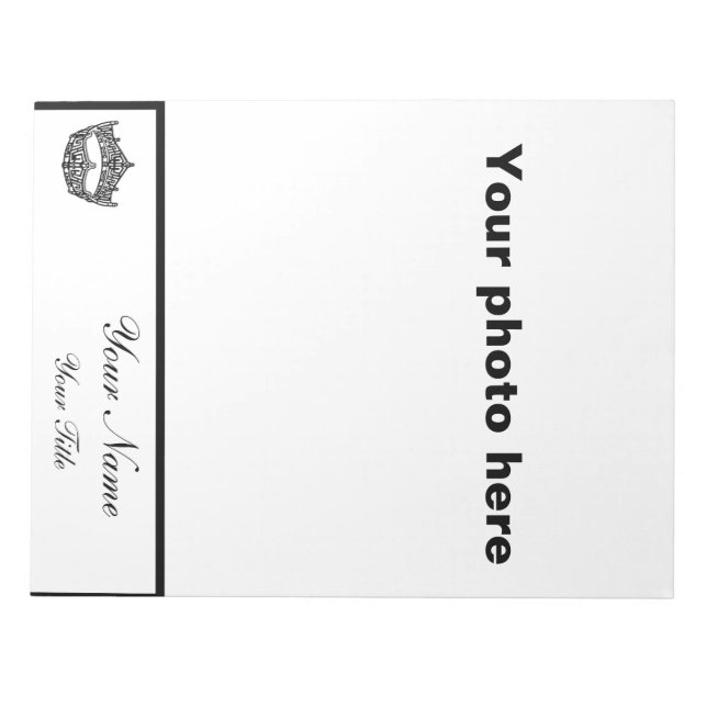 Large pageant autograph notepad - create your own (Front)