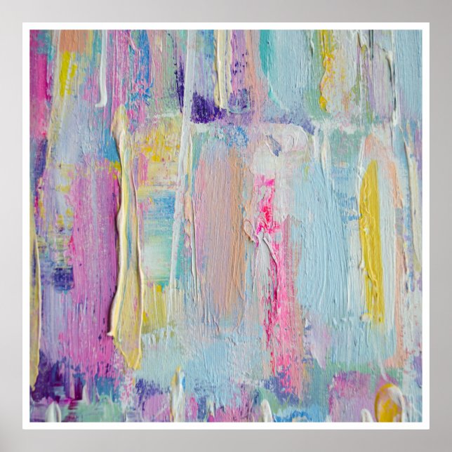 Large Palette Knife Painting Poster 4 (Front)