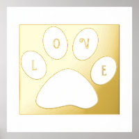 Large Paw Print Pattern Love Custom Text Gift