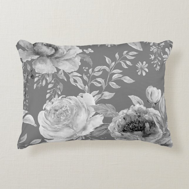 Large Peony  Decorative Cushion (Front)