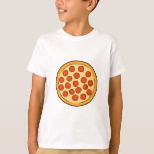 Large Pepperoni Pizza Whole Pizza Drawing Art Yum T-Shirt