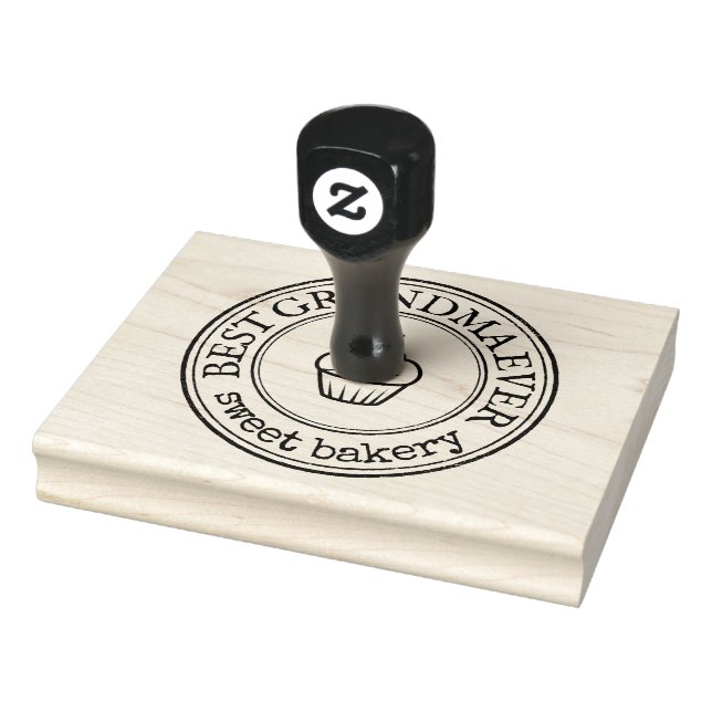 Large Personalised Homemade Logo Borders Custom Rubber Stamp (Stamp)
