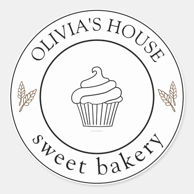 Large Personalised Homemade Logo Custom Classic Ro Round Sticker (Front)