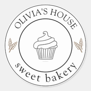 Large Personalised Homemade Logo Custom Classic Ro Round Sticker