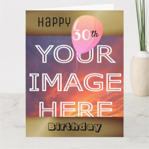Large Personalized Photo Birthday Card