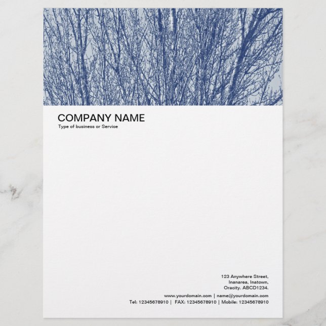 Large Picture Header - Birch Branches Customized Letterhead (Front)