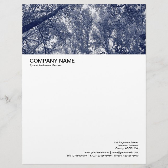 Large Picture Header - Blue Autumn Customised Letterhead (Front)