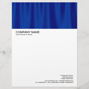 Large Picture Header - Blue Curtain Personalised Letterhead
