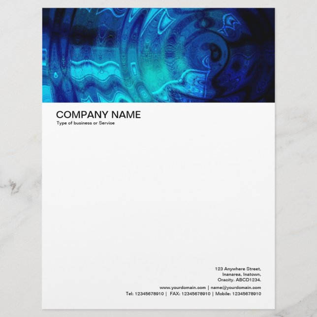 Large Picture Header - Blue Pool Personalized Letterhead (Front)