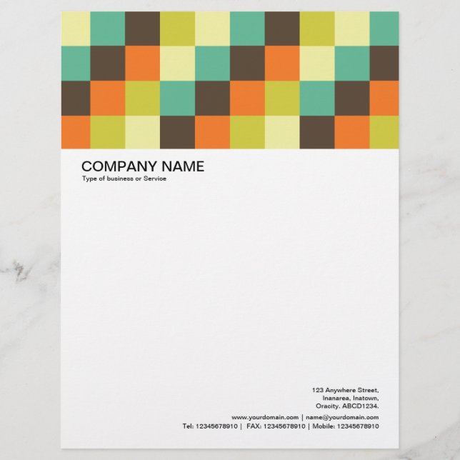 Large Picture Header - Colour Squares 014 Letterhead (Front)