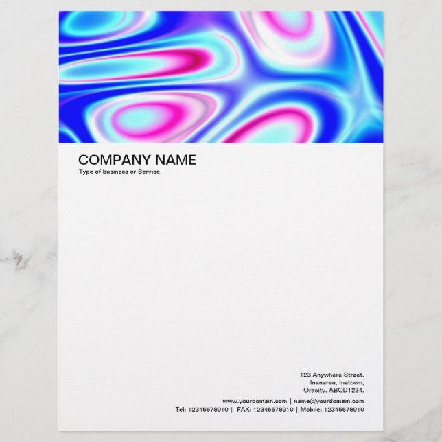 Large Picture Header - Colourful Abstract 05 Letterhead Template (Front)