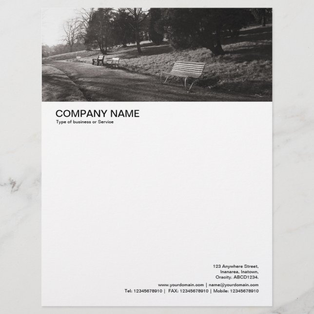 Large Picture Header - In the Park Letterhead Design (Front)