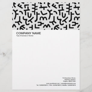 Large Picture Header - Kuba Pattern Shapes Custom Letterhead