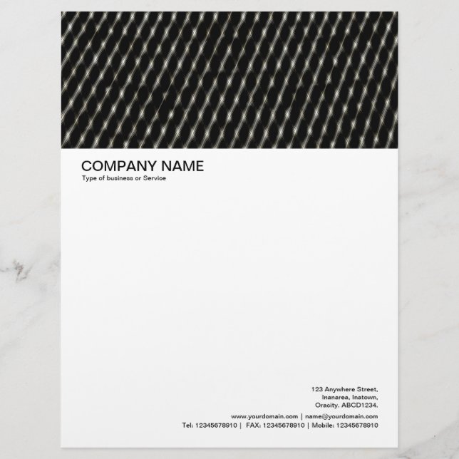 Large Picture Header - Metal Mesh Custom Letterhead (Front)